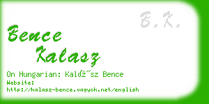 bence kalasz business card